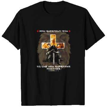 Discover Lion Pet Bible Verse Sayings Lion Cross Iron Sharpens Iron T-Shirts