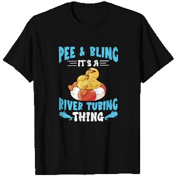 Discover Duck Pet Pee And Bling Summer Float Trip Floating Duck River Tubing T-Shirts