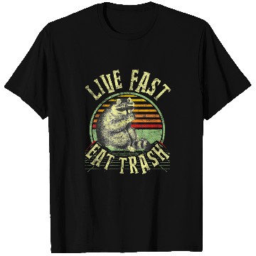 Discover Raccoon Pet Live Fast Eat Trash Retro Distressed 2 T-Shirts