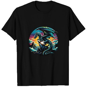 Discover Dragon Pet Dawn Watcher The Dragon s Sunrise Vigil T-Shirts