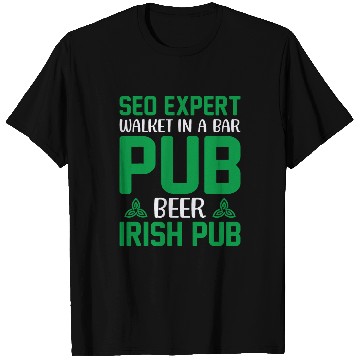 Discover Beer Fun Seo Expert Walket In A Bar Pub Beer Computer Science Coder T-Shirts
