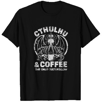 Discover Coffee Fun Cthulhu Coffee Cult 23 T-Shirts