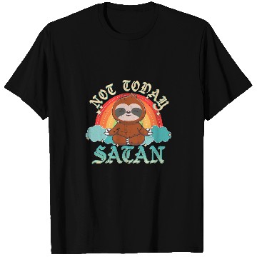 Discover Sloth Pet Not Today Satan Funny Kawaii Yoga Sloth T-Shirts
