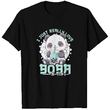 Discover Panda Pet Boba Tea Kawaii Bubble Tea Panda Anime Neko Panda Bear T-Shirts