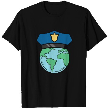 Discover Police Job Earth Day Cool Cop Law Enforcement Environmentalist T-Shirts
