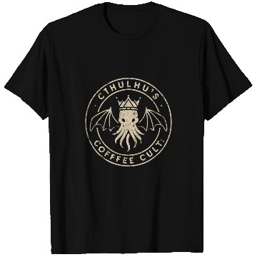 Discover Coffee Fun Cthulhus Coffee Cult Company 3 8 T-Shirts