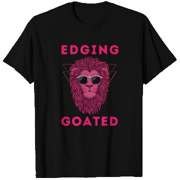 Discover Lion Pet Edging Goated Sigma Lion Ironic Brainrot Meme 8 T-Shirts
