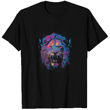 Discover Lion Pet Big cat face head lion T-Shirts