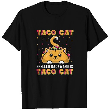 Discover Taco Cat Tacocat Cinco De Mayo Cat Tacos Mexico T-Shirts