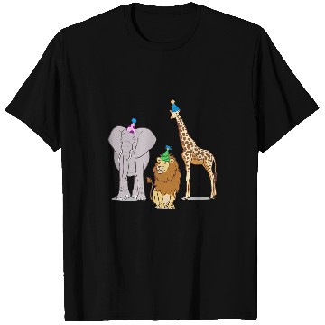 Discover Lion Pet Party Animal Theme Elephant Giraffe Lion T-Shirts