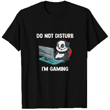 Discover Panda Pet Do Not Disturb Funny Video Gaming Panda Gamer T-Shirts