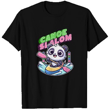 Discover Panda Pet Canoe Slalom Sports Fan Kawaii Style T-Shirts