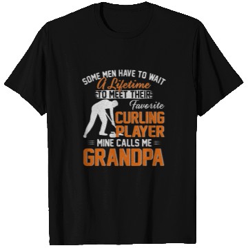 Discover My Favorite Curling Player Calls Me Grandpa Gift For Father T-Shirts
