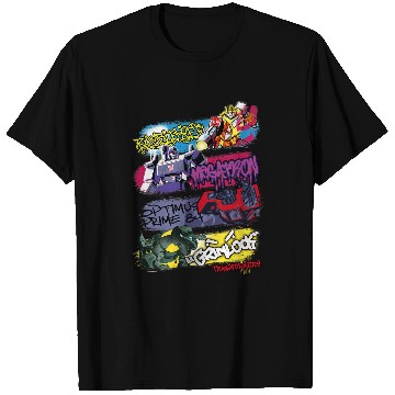 Discover Transformers Classic Characters Graffiti Panels Mashup T-Shirts