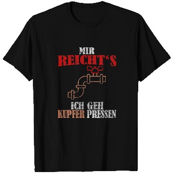 Discover Plumbers Job Installer I Go Copper Press Plumber T-Shirts