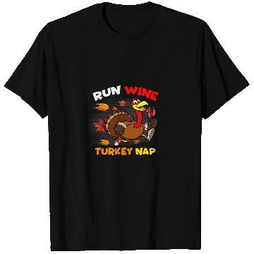 Discover Wines Fun Run Wines Turkey Nap Thanksgiving Drinking Running T-Shirts