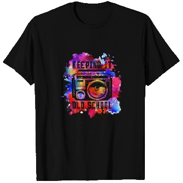 Discover Keeping It Old School 80s 90s Boombox Retro Music T-Shirts