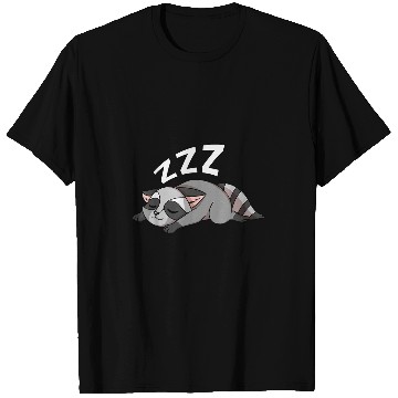 Discover Raccoon Pet Sleeping Trash Panda Ringtail Animal Lover 3 T-Shirts