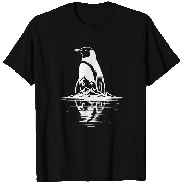 Discover Penguin Pet Arctic Scene Reflective Graphic Art Design T-Shirts