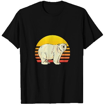 Discover Bear Pet Polar Bear Retro Sunset Polar Bear Zookeeper Animal T-Shirts