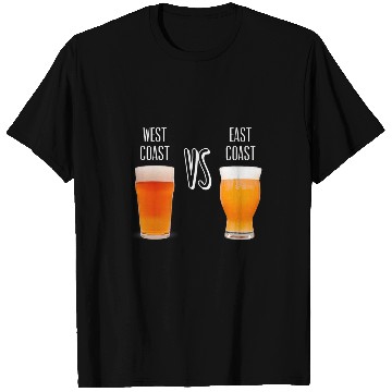 Discover Beer Fun West Coast VS East Coast Craft Beer IPA Design T-Shirts