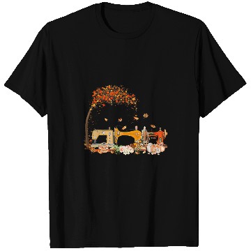 Discover Sewing Machine Lover Quilter Fall Vibes T-Shirts
