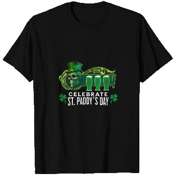 Discover Beer Fun Celebrate St Patrick s Day Skull with Hat Green Beer T-Shirts