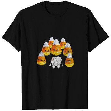 Discover Candy Corn Tooth dentists Dental Halloween Kawaii Distressed T-Shirts