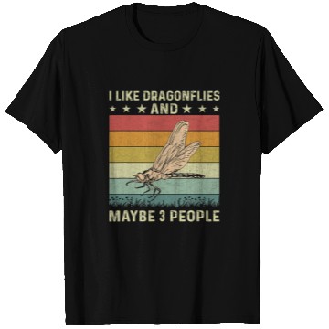 Discover I Like Dragonflies Maybe 3 People Retro 60s 70s Dragonfly T-Shirts