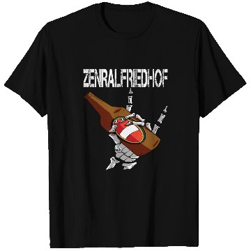 Discover Beer Fun Central Graveyard Vienna Austria Carving Oida Beer Skeleton T-Shirts