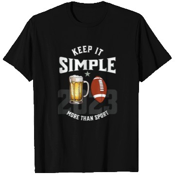 Discover Beer Fun Keep It Simple Beer College Football Funny Common 2 T-Shirts