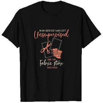 Discover Sewing Machine Funny Sewing Quilting Left Unsupervised T-Shirts