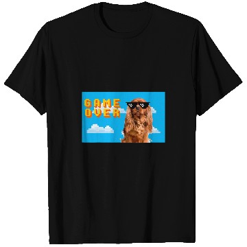 Discover 8Bit Game Over Cavalier King Charles Brown T-Shirts