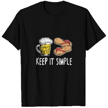 Discover Beer Fun Keep It Simple Beer And Flip Flops T-Shirts