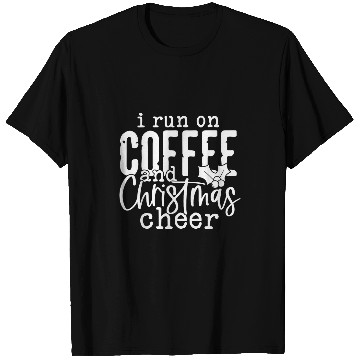 Discover Coffee Fun Run On Coffee And Christmas Cheer Santa Holiday T-Shirts
