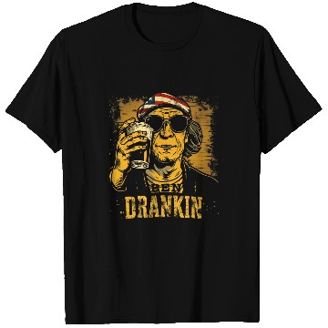 Discover Beer Fun Ben Drankin Beer Lover 4th of July Funny Benjamin Franklin T-Shirts