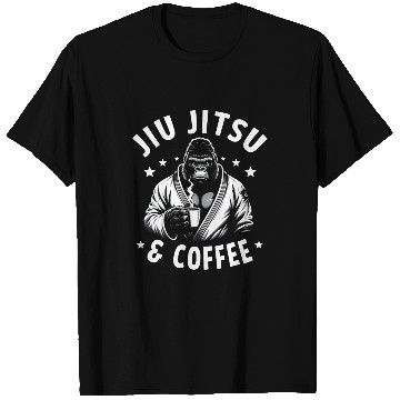 Discover Coffee Fun BJJ Brazilian Jiu Jitsu And Coffee Funny Jiu Jitsu T-Shirts