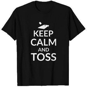 Discover Lacrosse Gift Funny Cornhole Corn Hole Keep Calm And Toss T-Shirts