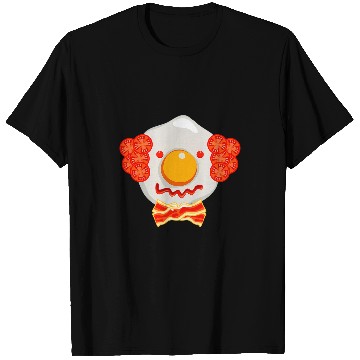 Discover Lacrosse Gift Funny Clown Fried Egg   with Bacon and Tomato Funny T-Shirts