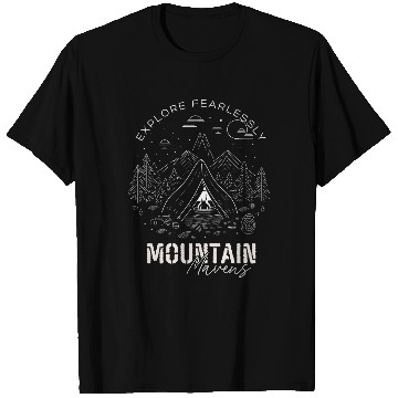 Discover Women Hiking Mountain Nature Sunrise Camping Explore Hers T-Shirts