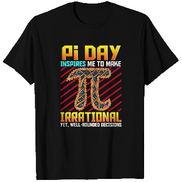 Discover Funny Pi Day Blueberry Lattice Pie Irrational 3 14 Radius T-Shirts
