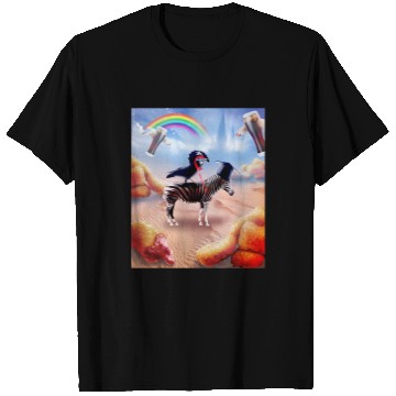 Discover Chicken Lover Crow Riding Zebra With Chicken Nuggets And Cola T-Shirts