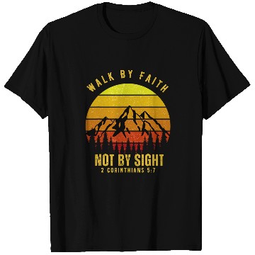 Discover Walk By Faith Not By Sight Bible Verse Gift Christian T-Shirts