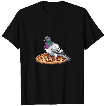 Discover Funny Pigeons And Pizza Birdwatching Pigeon Costume T-Shirts