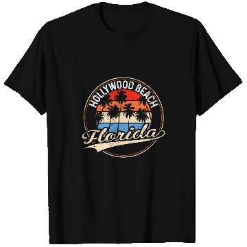 Discover vintages Hollywood Beach Florida Palm Tree Beach T-Shirts