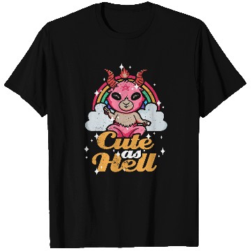 Discover Cute As Hell Soft Goth Aesthetic Goth Gothic Baphomet T-Shirts