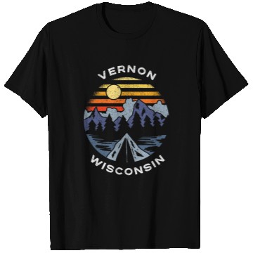 Discover Vernon Wisconsin Mountains Vacation Camping Souvenir T-Shirts