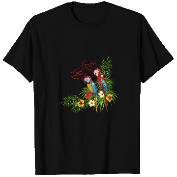 Discover Christmas Graphic Casual Tee funny parrot joyful xmass Time T-Shirts