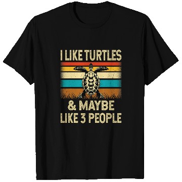 Discover Turtle Pet I Like Turtles Maybe Like 3 People Retro Turtle T-Shirts