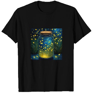 Discover Mystical Fireflies Nostalgic Nature Hiking Camping Product T-Shirts